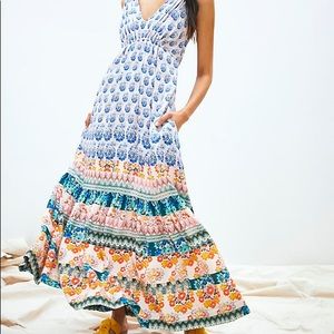 Anthropologie Gathered maxi dress
